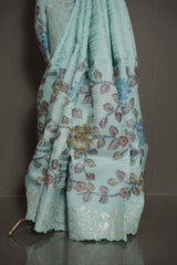 Tussar Silk - Sky Blue