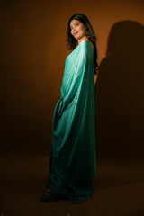 Fancy Saree - Teal Sea