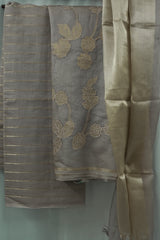 Soft Chanderi - Grey-Beige