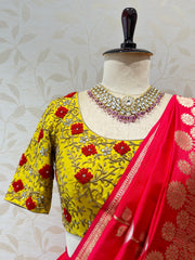 Banarasi Silk Saree - Red Color