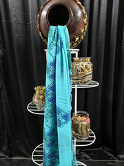 Georgette - Aqua Blue Saree