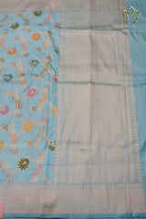 Pure Banarasi Pattu - Baby Blue