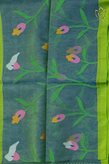 Muslin Jamdani - Grey & Green