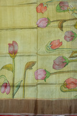 Pure Tussar - Olive Green