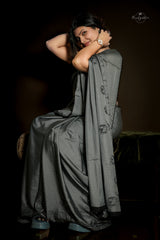 Fancy Saree - Off Black