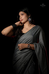 Fancy Saree - Off Black