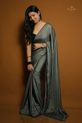 Fancy Saree - Off Black