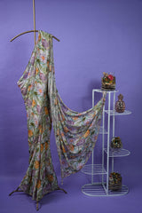 Chiffon With Blouse - Lilac