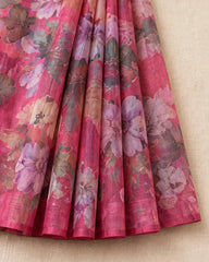 Organza - Pink Floral Printed