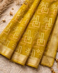 Tussar Georgette - Mustard Yellow