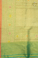 Pure Banarasi Pattu - Pista Green