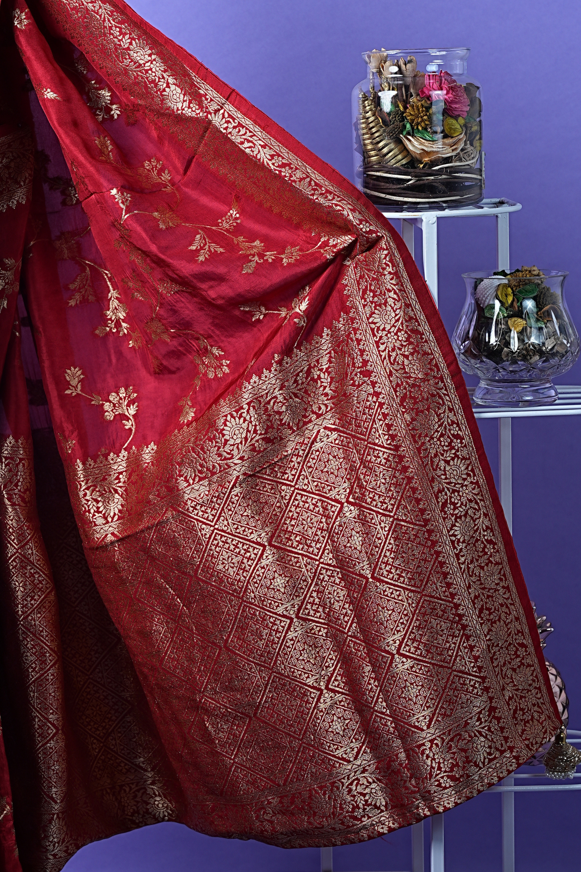 Banarasi Dola Silk – Red