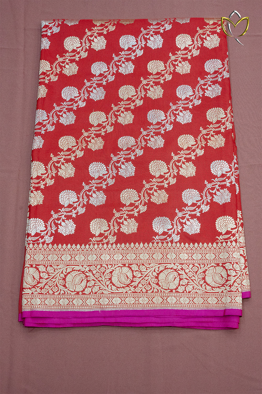 Pure Banarasi Pattu - Red