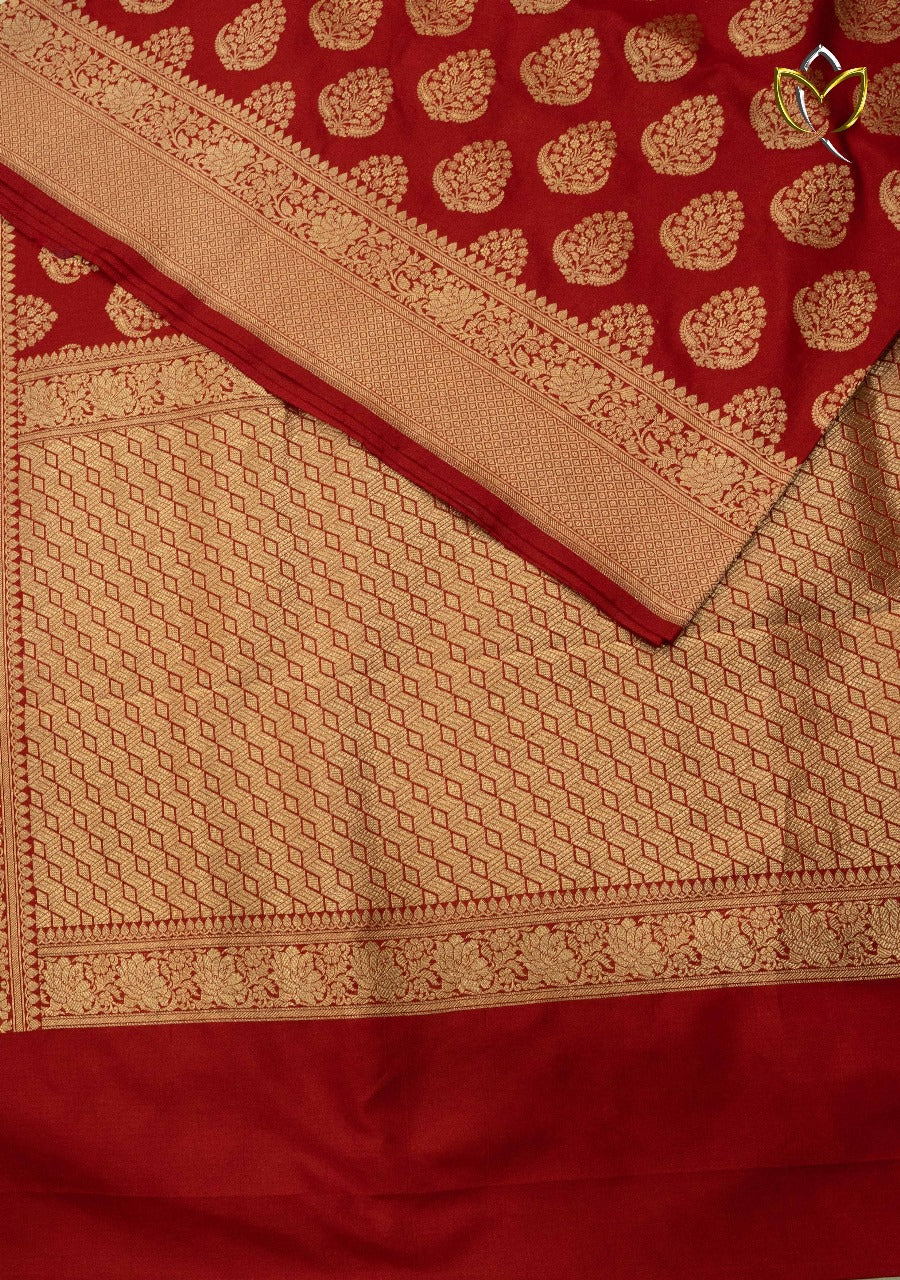 Banarasi Pattu - Dark Red