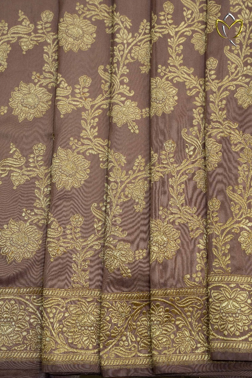 Pure Banarasi Pattu - Onion Pink