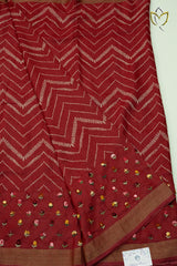 Ghicha Tussar - Brick Red