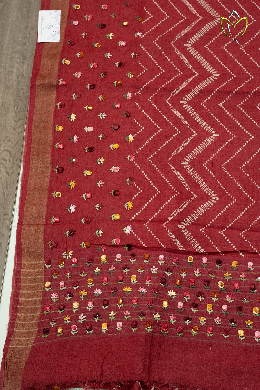 Ghicha Tussar - Brick Red