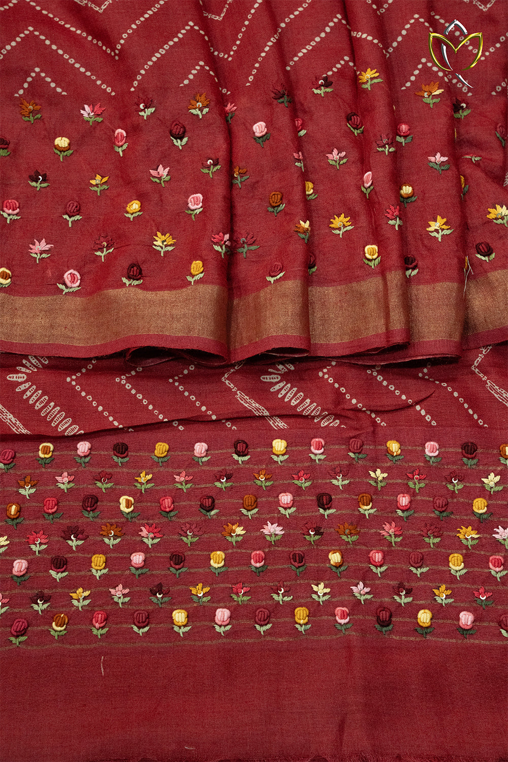 Ghicha Tussar - Brick Red