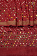 Ghicha Tussar - Brick Red