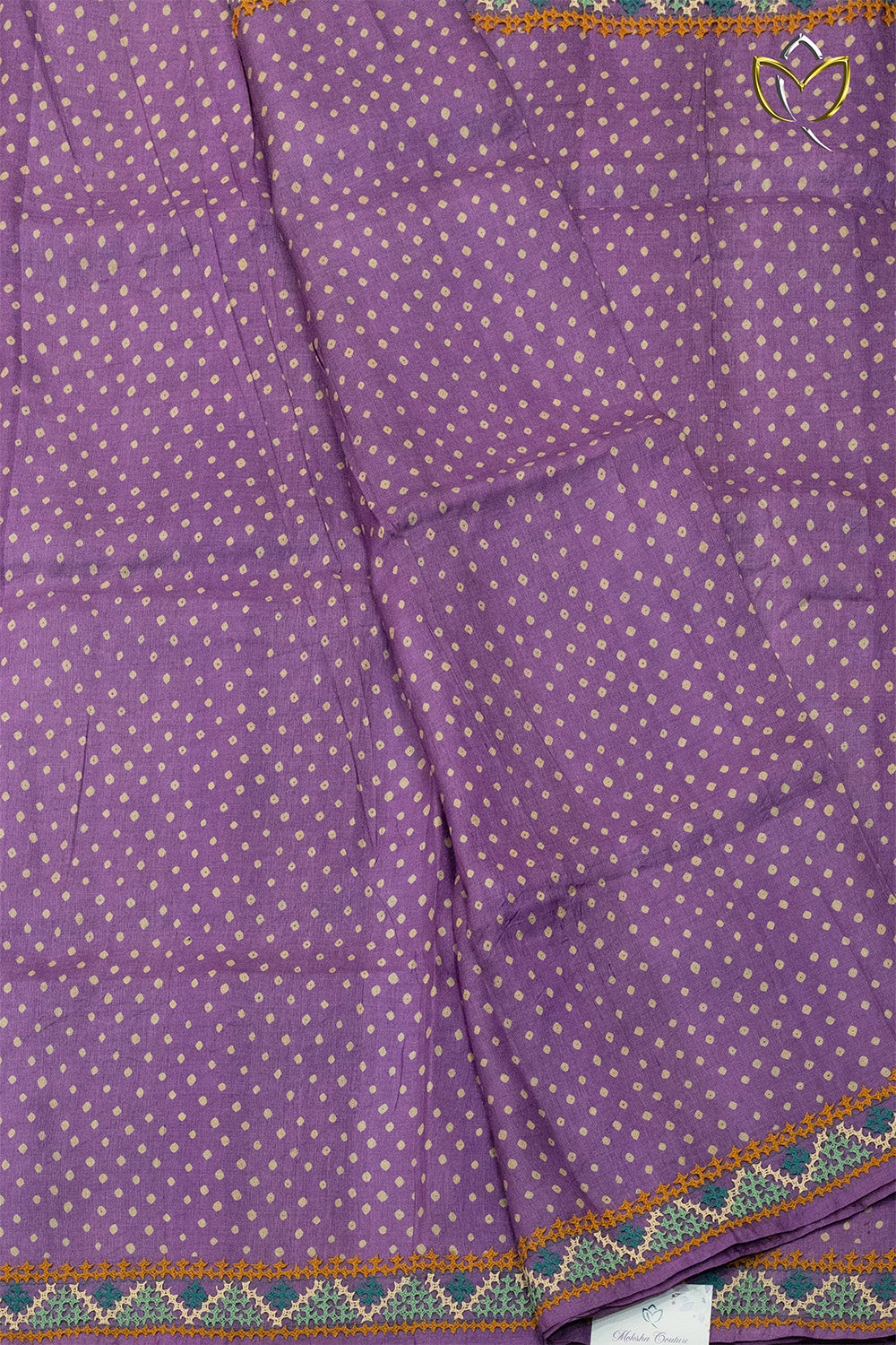 Tussar Kutch Work - Lavender