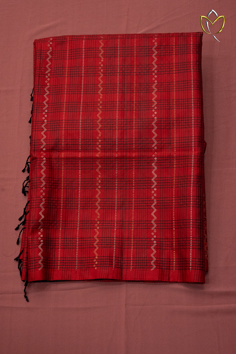 Lightweight Pattu - Red & Black