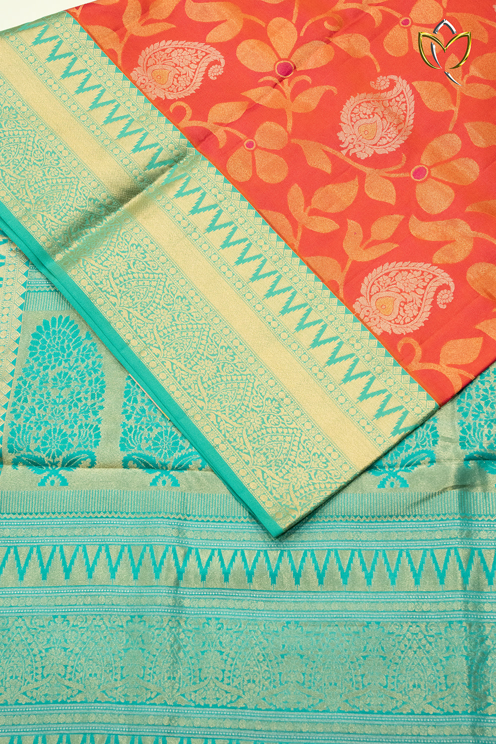 Lightweight Pattu - Rust & Lux Green
