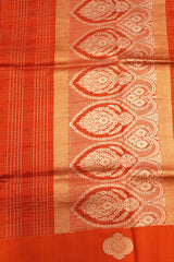 Banarasi Silk Saree - Bright Orange