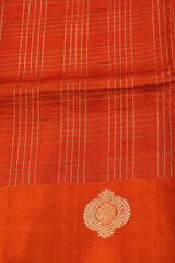 Banarasi Silk Saree - Bright Orange