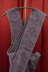 Chanderi Applique Work Saree - Mauve