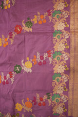 Pure Banarasi Katan Silk - Lavender Color
