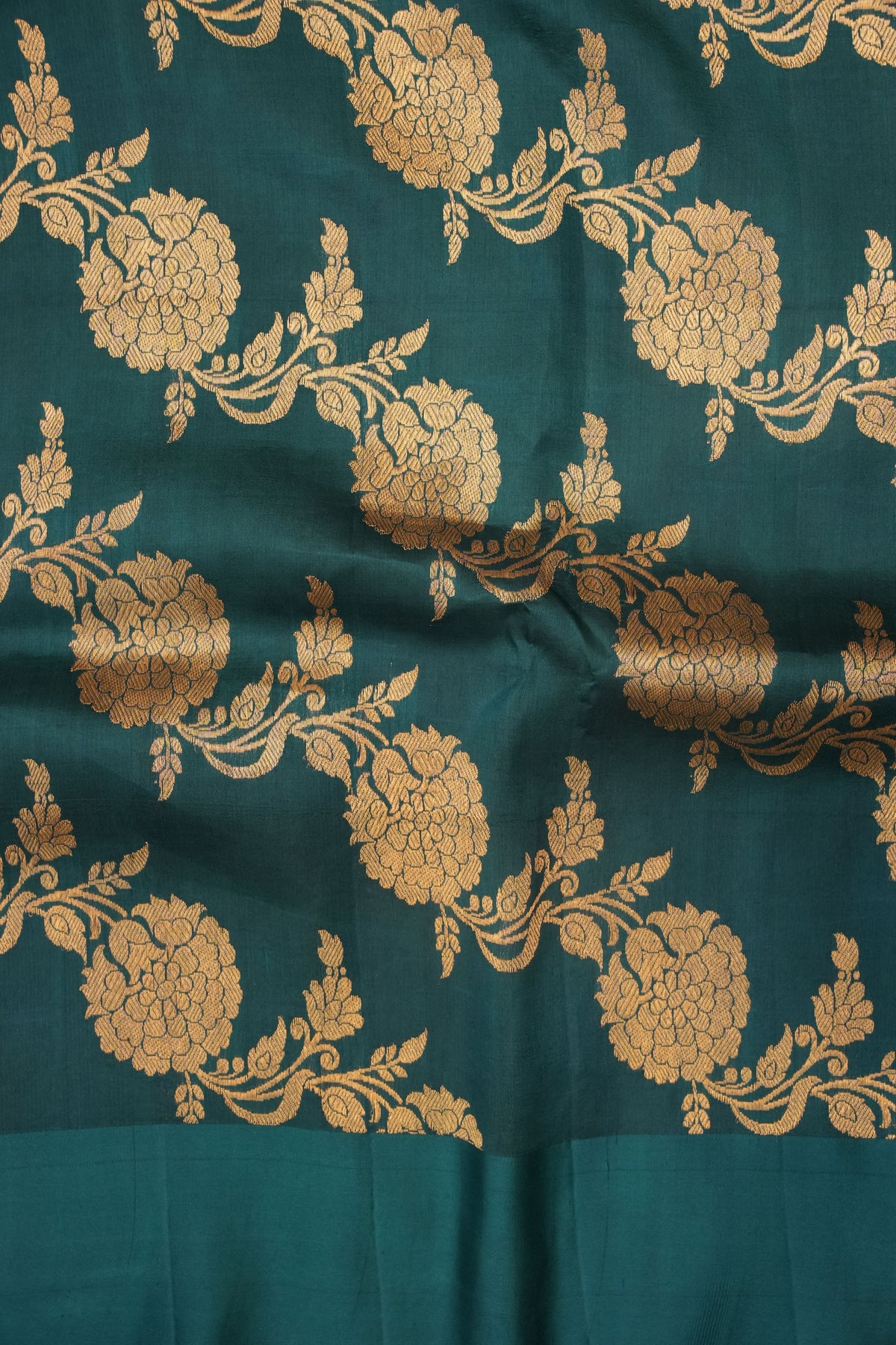Banarasi Raw Mango Saree - Teal Green Color