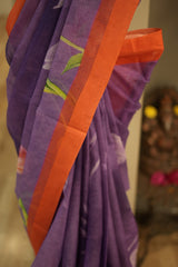 Cotton Kota - Lavender with Floral Print