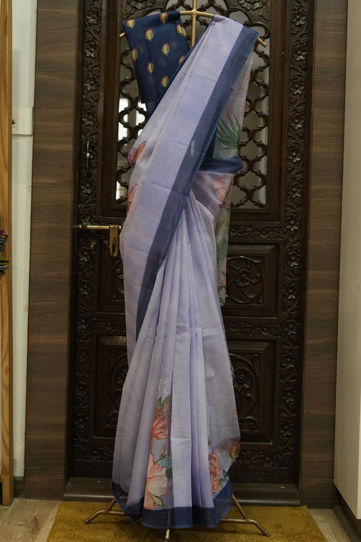 Cotton Kota Saree - Lavender Color