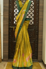 Cotton Kota Saree - Mustard Yellow Color