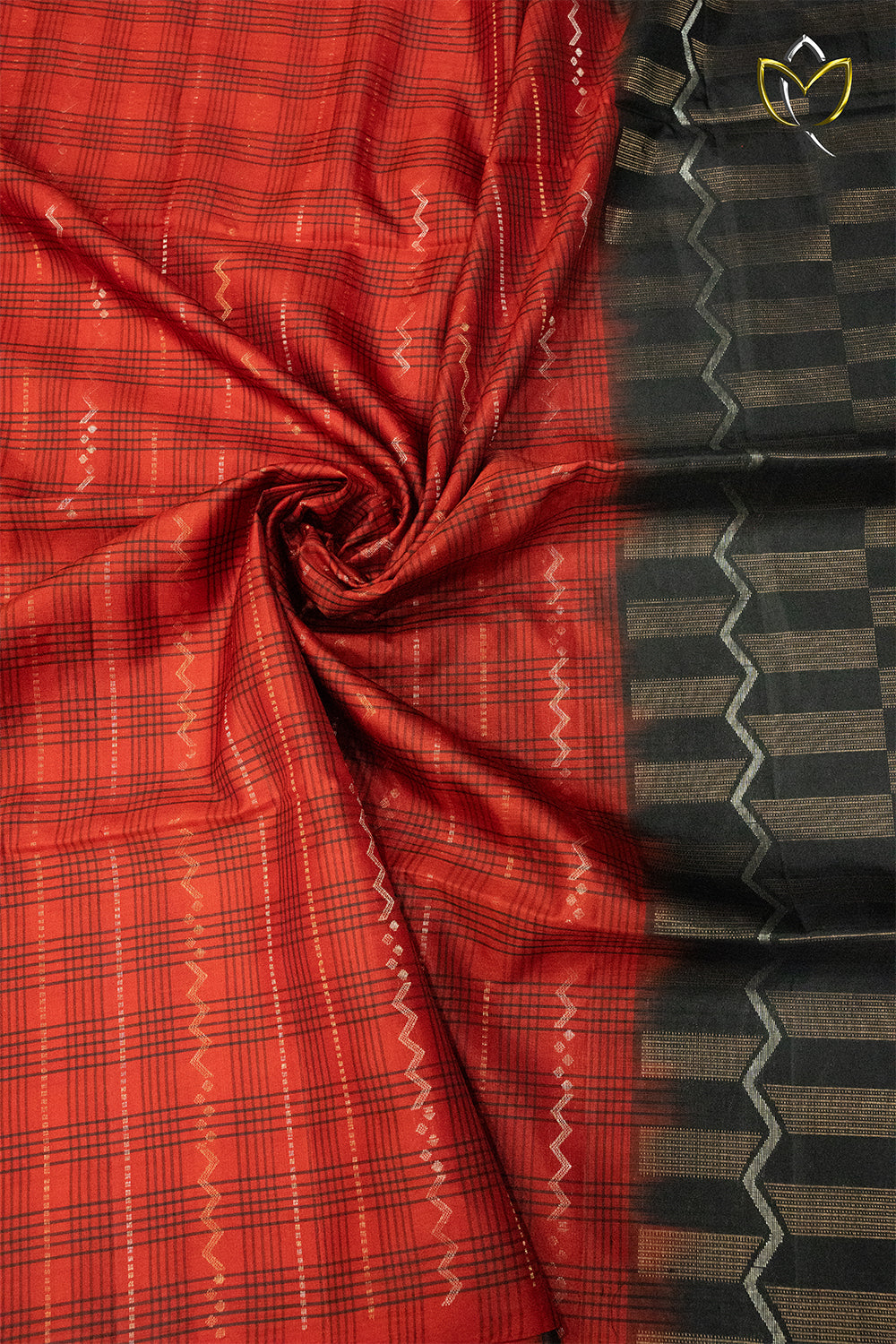 Lightweight Pattu - Red & Black