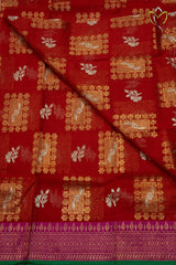 Pure Zari Kota - Dark Red