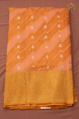Pure Zari Kota - Peach & Pink