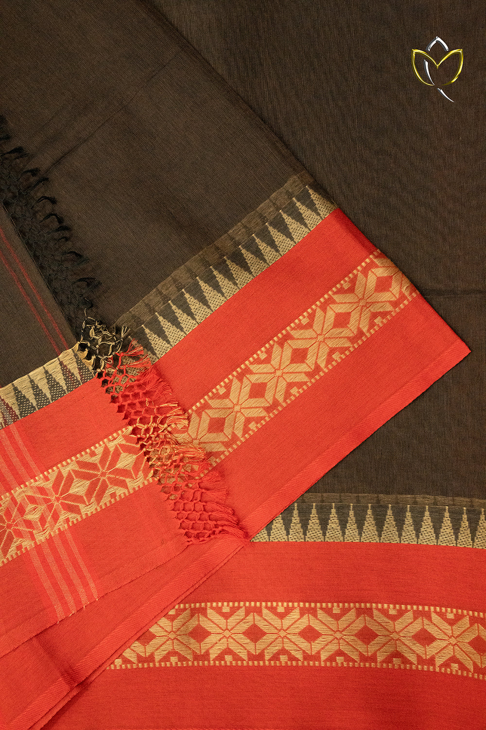 Kanchi Cotton - Brown And Red