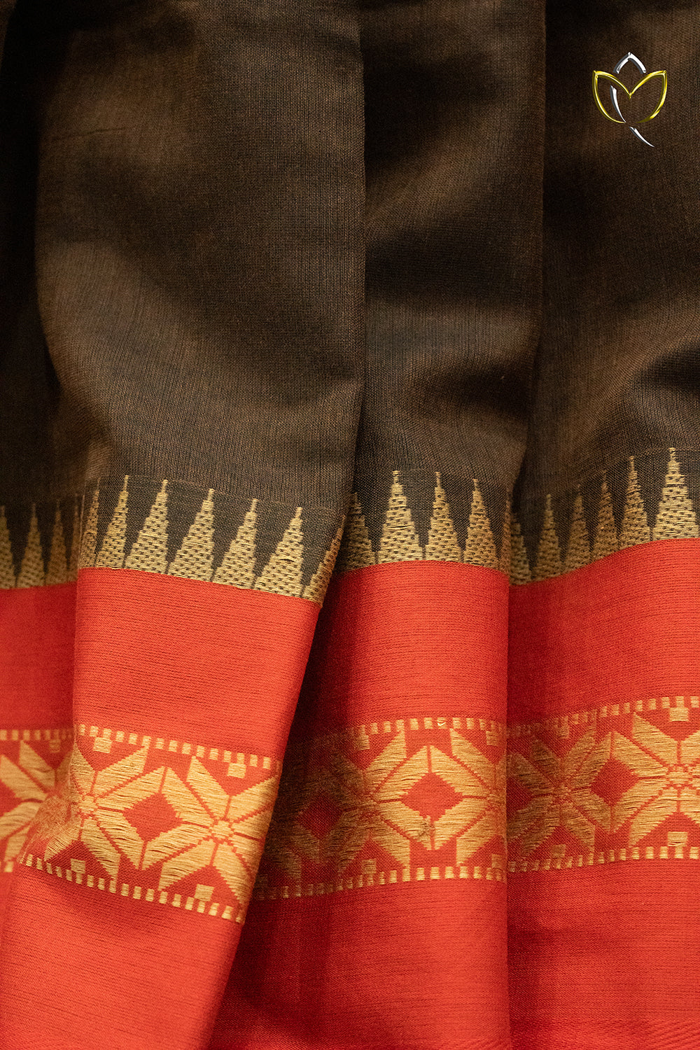 Kanchi Cotton - Brown And Red