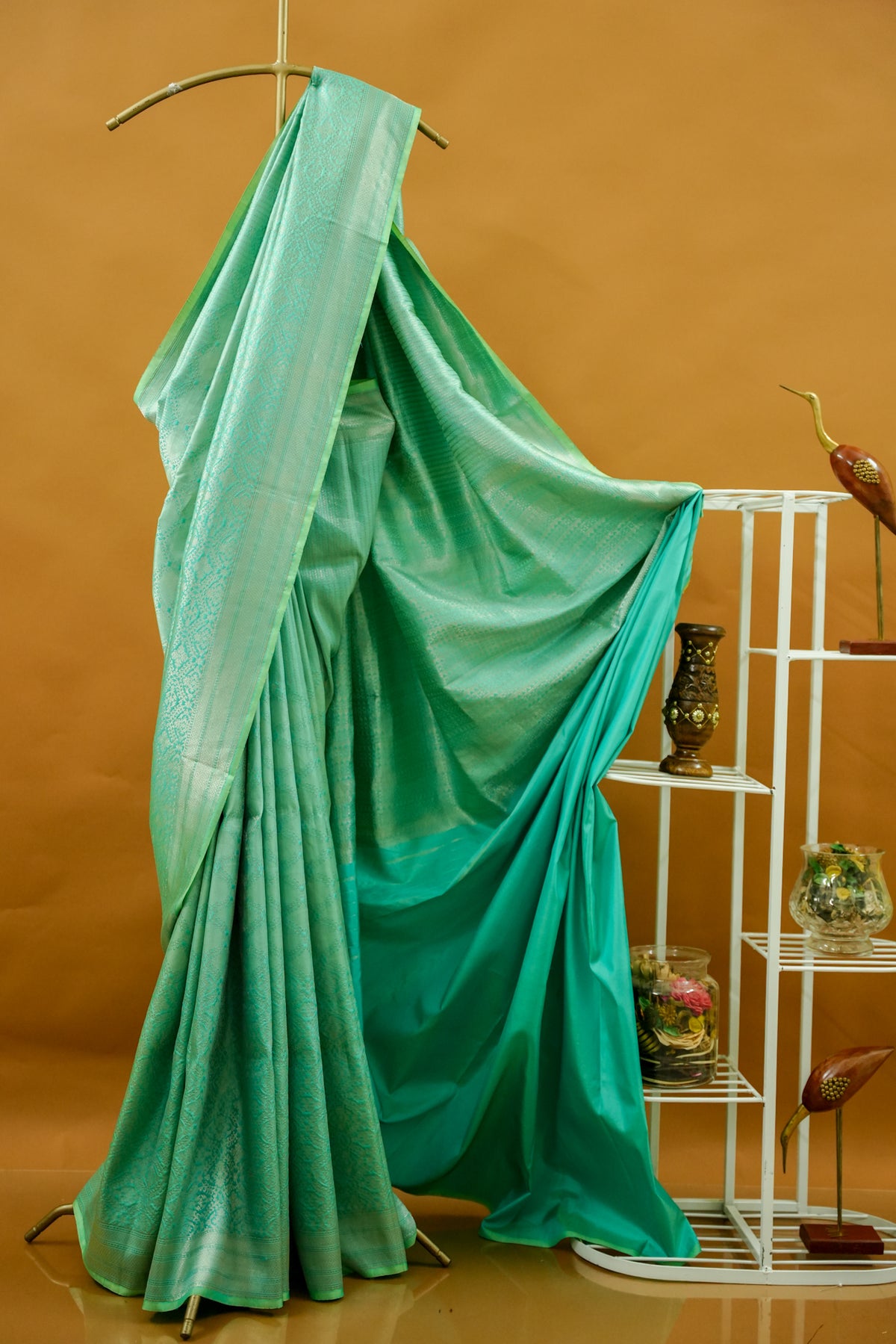 Banarasi Raw Mango - Sea Green