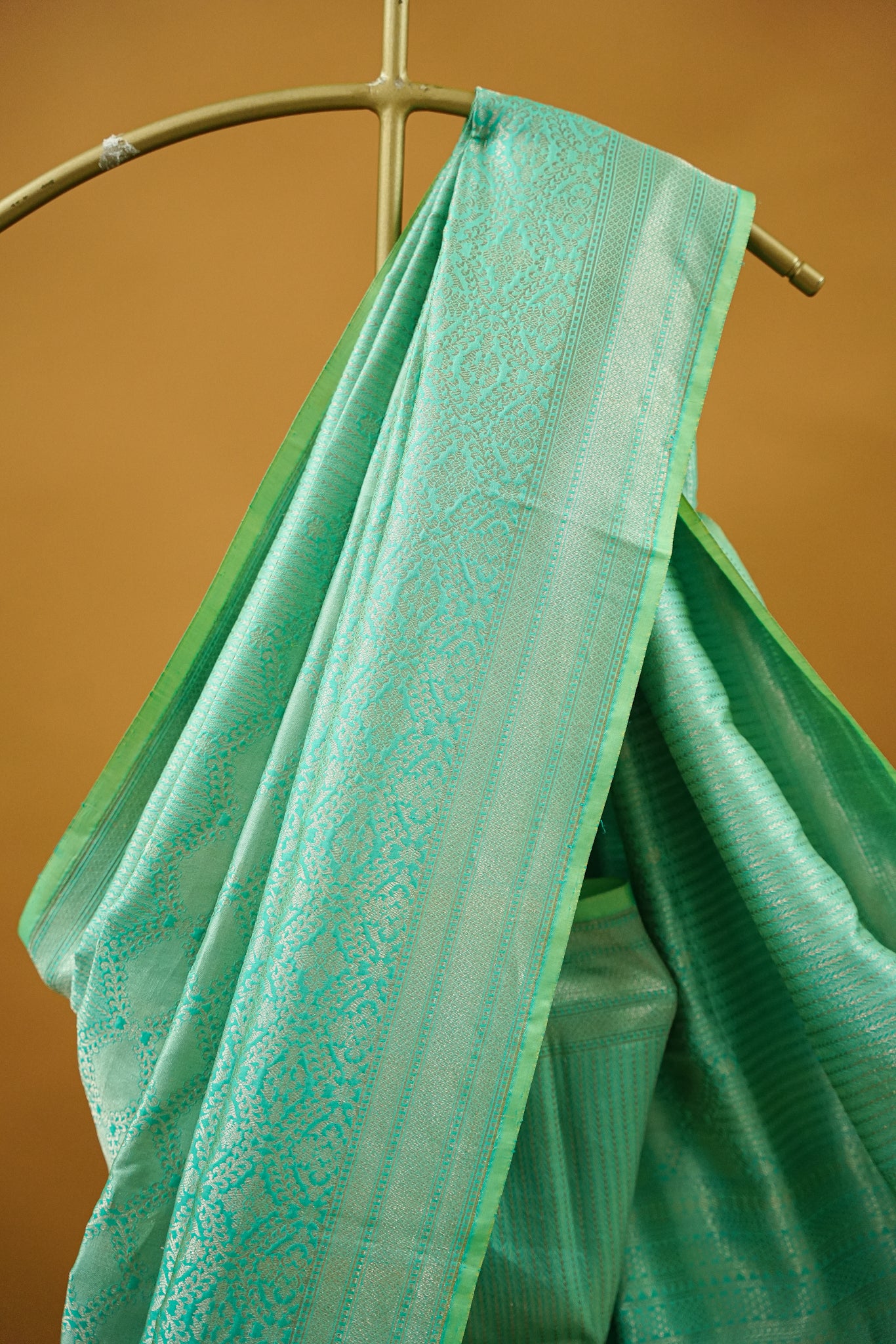 Banarasi Raw Mango - Sea Green