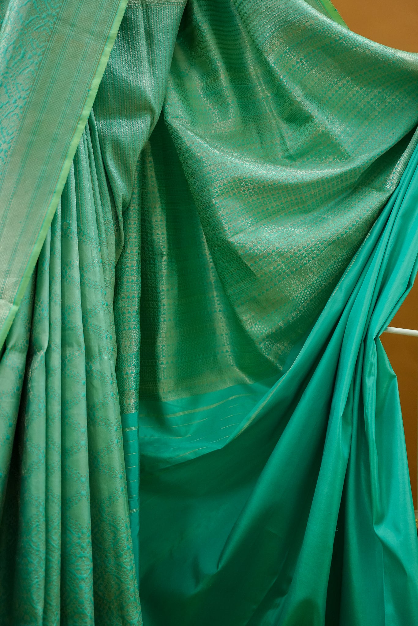 Banarasi Raw Mango - Sea Green
