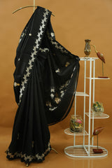 Banarasi Raw Mango - Jet Black
