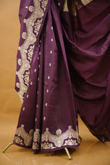 Banarasi Raw Mango - Deep Plum
