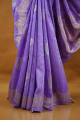 Banarasi Dupion Silk - Lavender