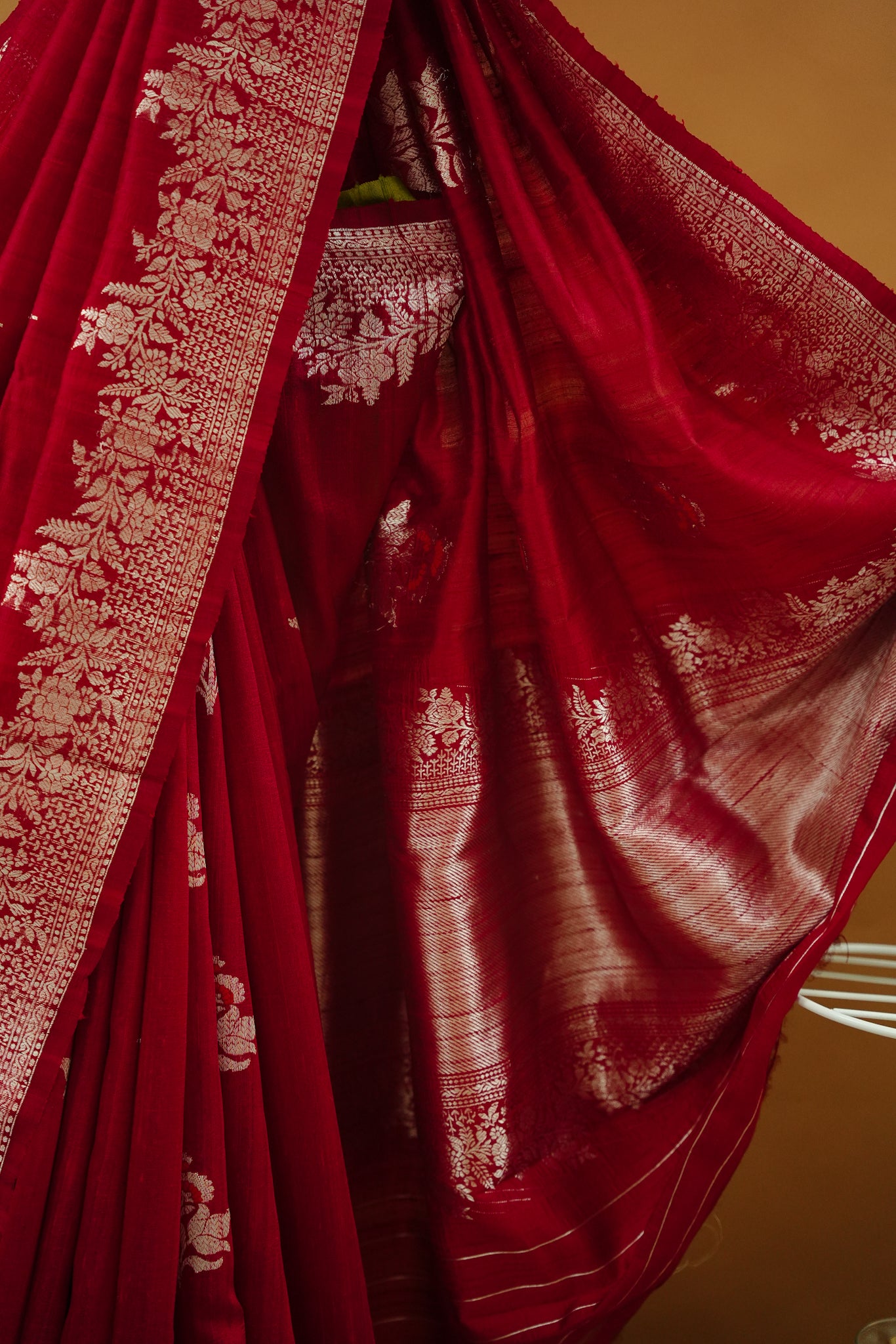 Banarasi Dupion Silk - Vibrant Red