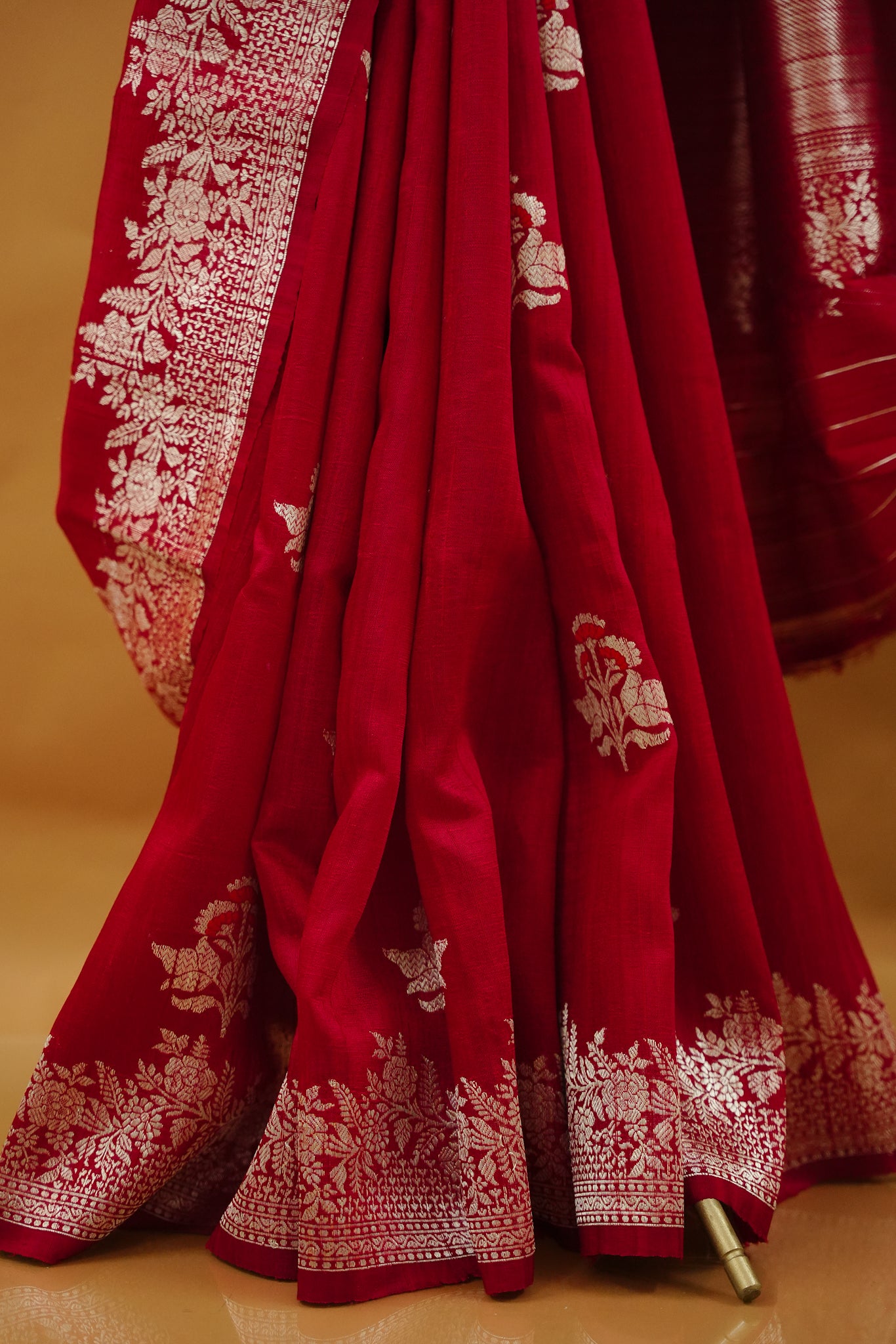 Banarasi Dupion Silk - Vibrant Red