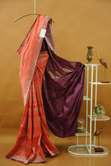 Banarasi Pattu - Red & Wine