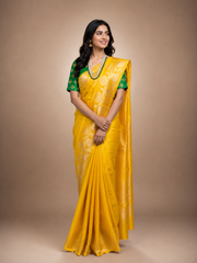 Banarasi Silk Saree - Sunshine Yellow