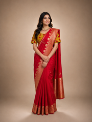 Banarasi Silk Saree - Red Color